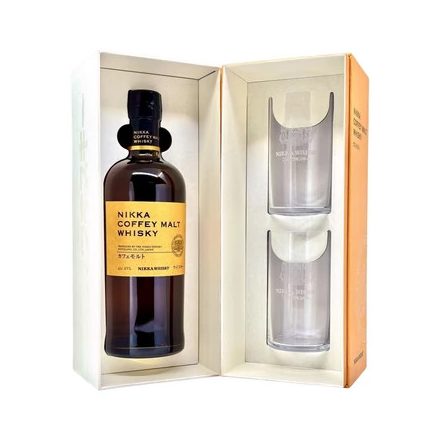 Nikka Coffey Malt whisky ajándékcsomag 2 pohárral 45% 0.7l drs