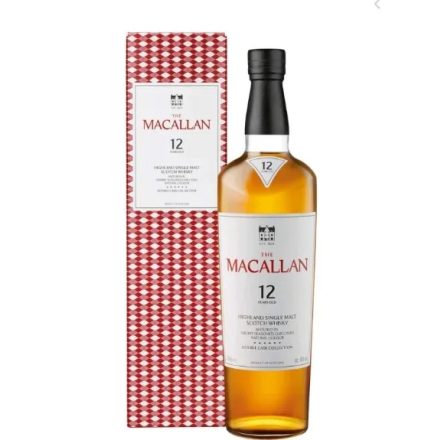 Macallan 12 years Sherry Oak 40% 0.7l piros új doboz