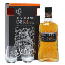 Highland Park 12 éves whisky 0.7l dd + 2 pohár