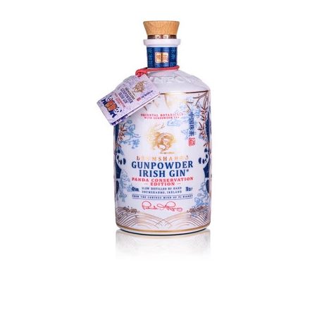 Drumshanbo Gunpowder Panda Edition gin kerámia dekanterben 0.7l 43%