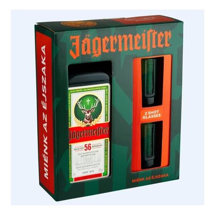 Jagermeister 0.7L 35% +2 shot pohár Drs
