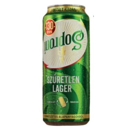 Soproni Szűretlen Lager 0.5l Drs