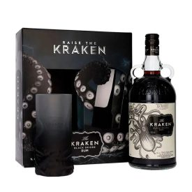 Kraken Black Spiced Rum + pohár 40% 1l dd drs