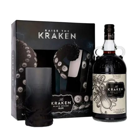 Kraken Black Spiced Rum + pohár 40% 1l dd drs
