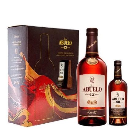 Abuelo 12 éves 0.7l+Abuelo 12 éves Two Oaks 0.2l rum ajándékcsomag 40%