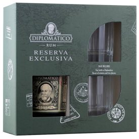 Rum Diplomatico Exclusiva 40% 0.7l díszdobozban+2 pohár